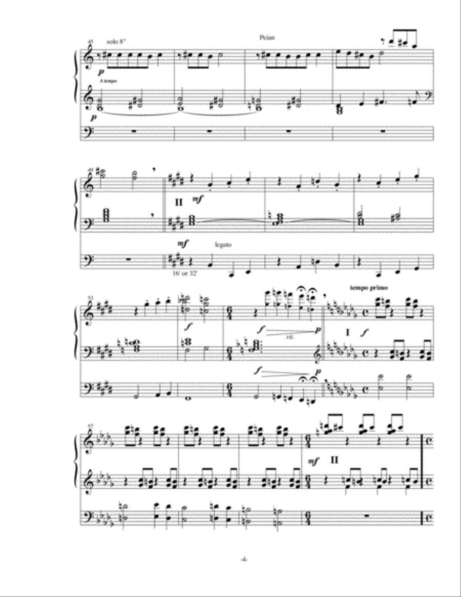 Ancient Processional #7 Paean Organ Solo scores gallery preview page 4