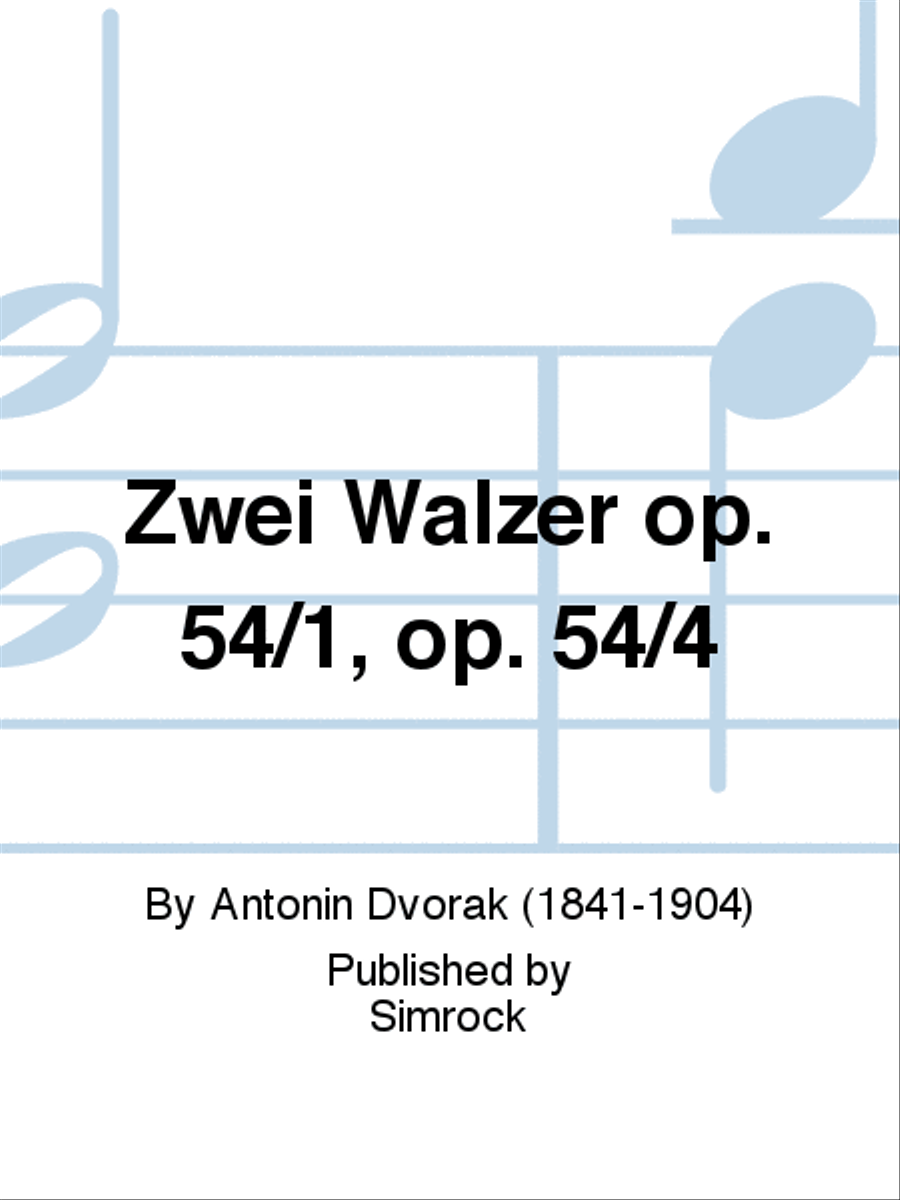 Zwei Walzer op. 54/1, op. 54/4 String Quartet scores gallery preview page 1