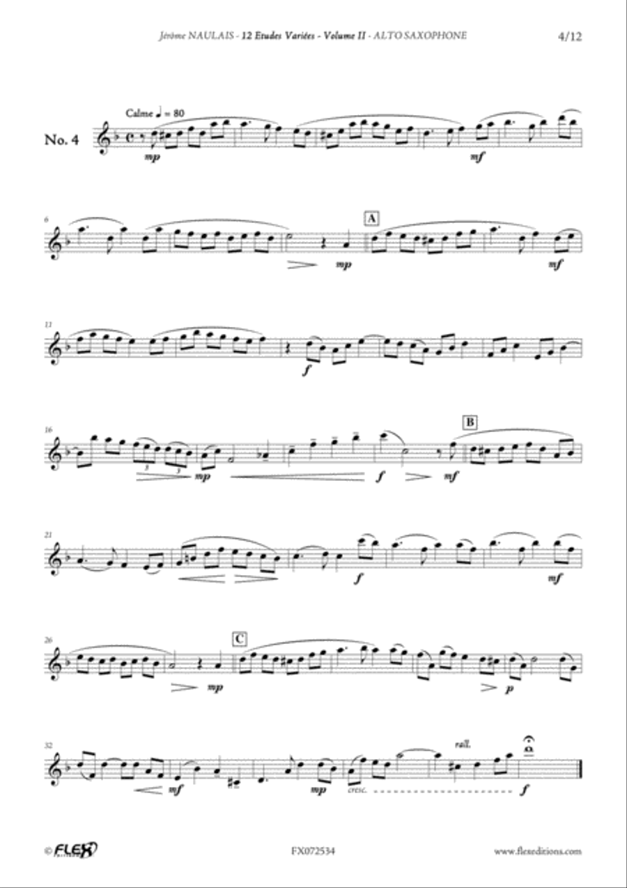 12 Etudes Variees - Volume II Alto Saxophone scores gallery preview page 5