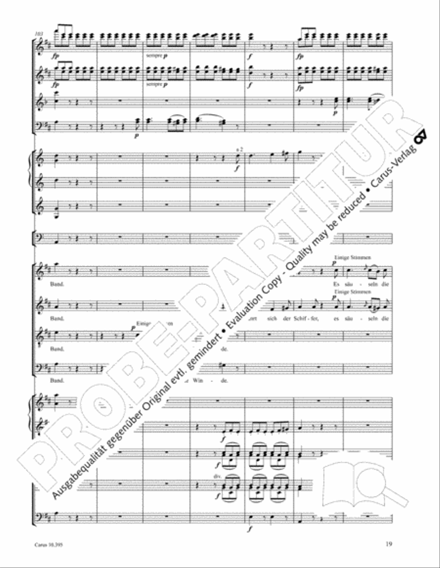 Calm Sea and Prosperous Voyage 4-Part scores gallery preview page 20