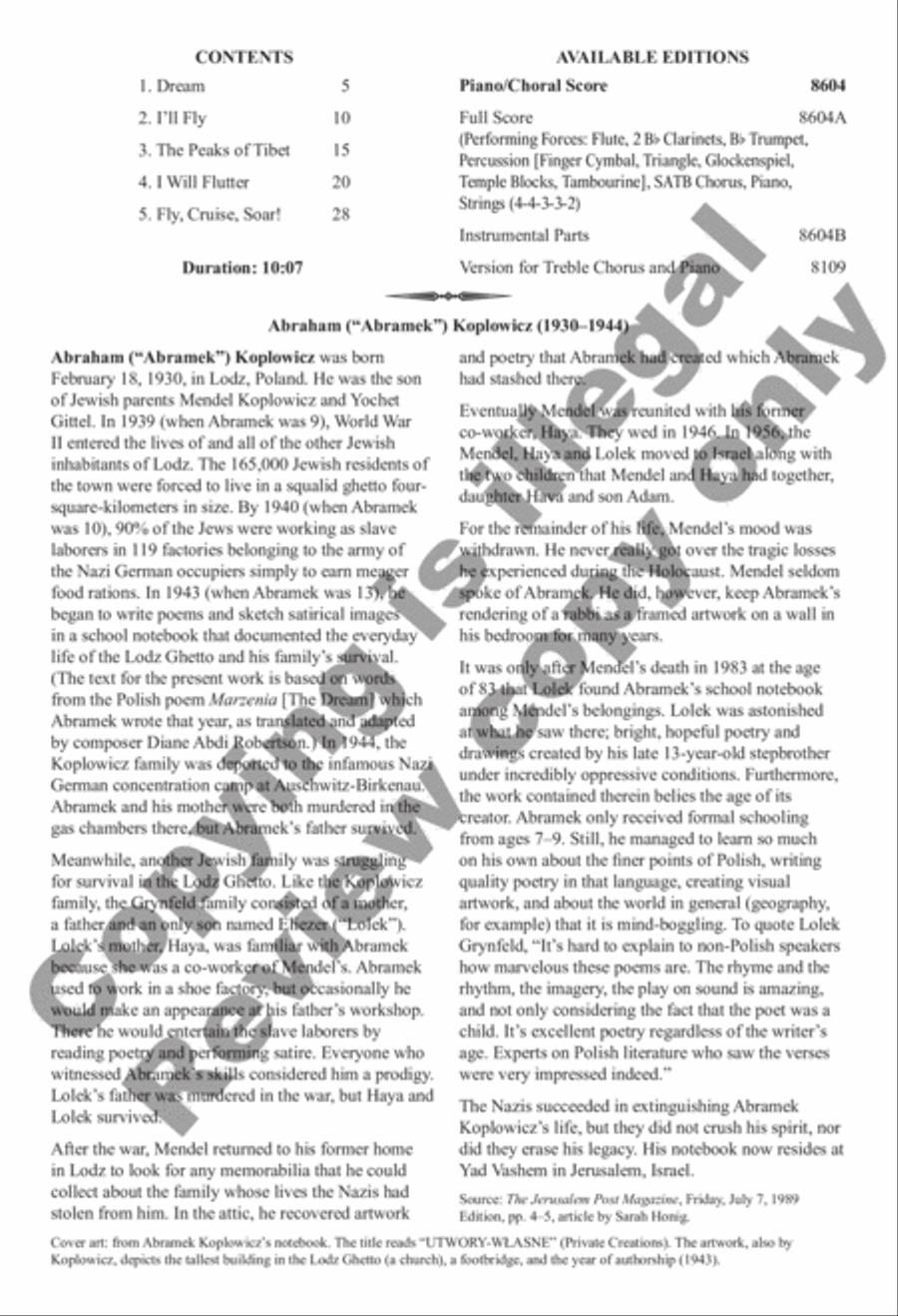 Dream Dream 4-Part scores gallery preview page 3
