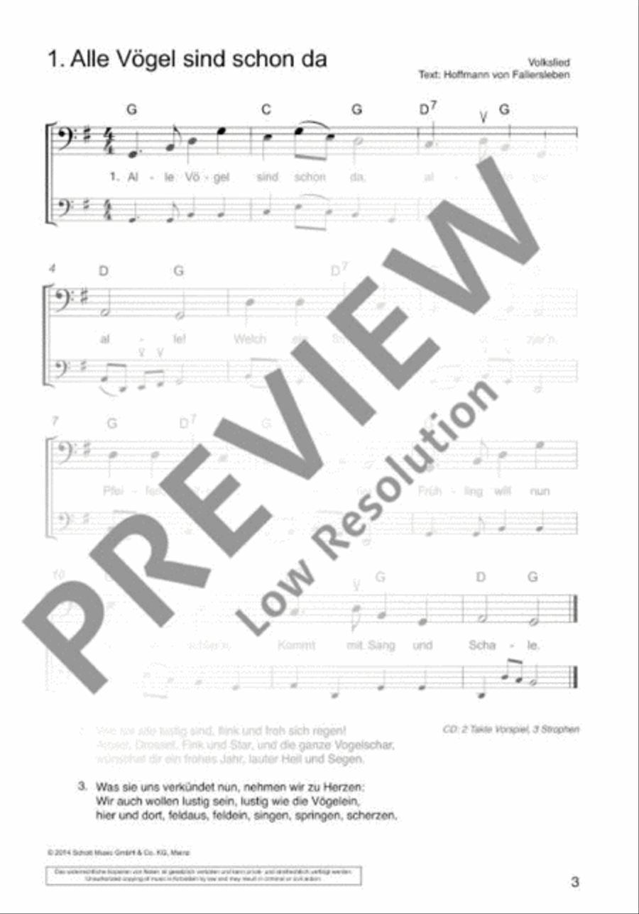 Die schönsten Volks- und Kinderlieder Cello scores gallery preview page 4