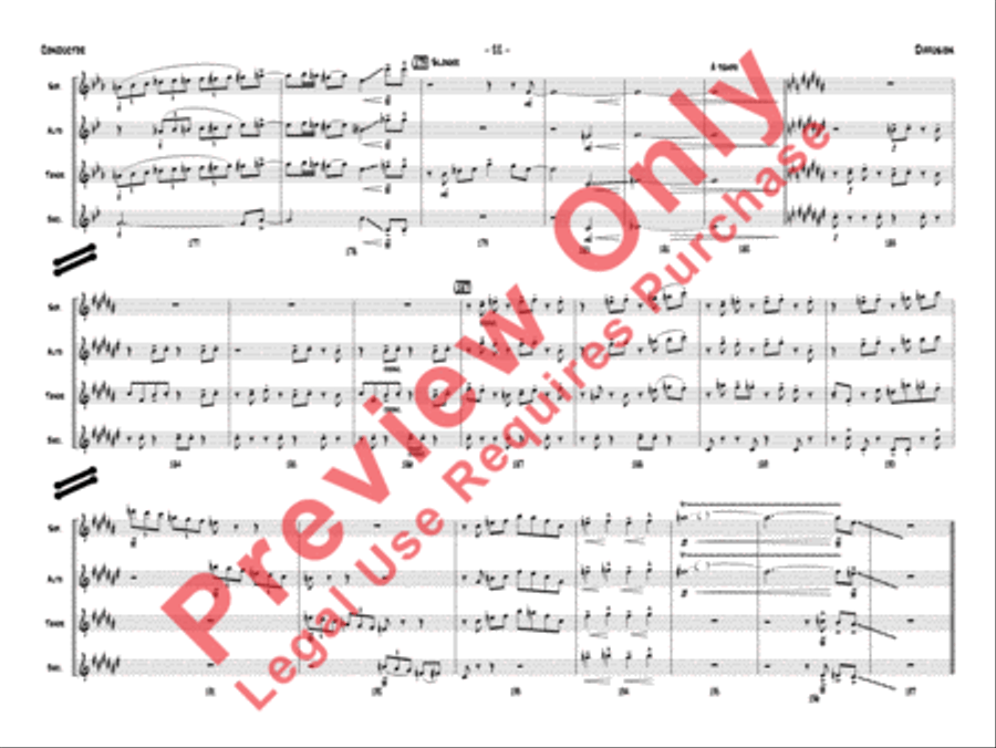 Diffusion for Sax Quartet Small Ensemble scores gallery preview page 25