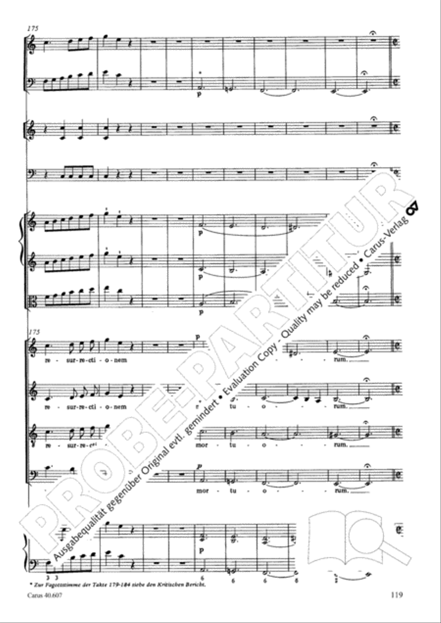 Mass in time of war (Missa in tempore belli) 4-Part scores gallery preview page 129