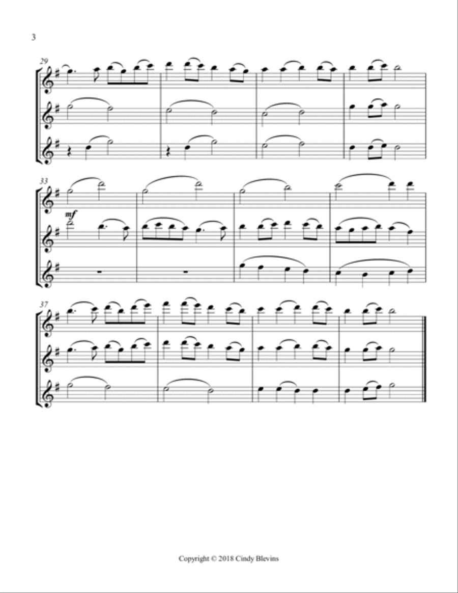 Simple Gifts, Flute Trio Flute Trio scores gallery preview page 4