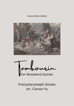 Book cover for Tambourin - for Woodwind Quintet (arr. Carson Yu)