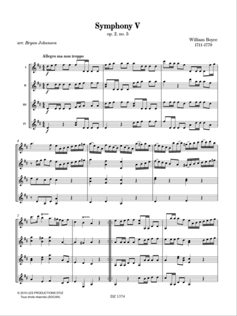 Symphony V Guitar Ensemble scores gallery preview page 3