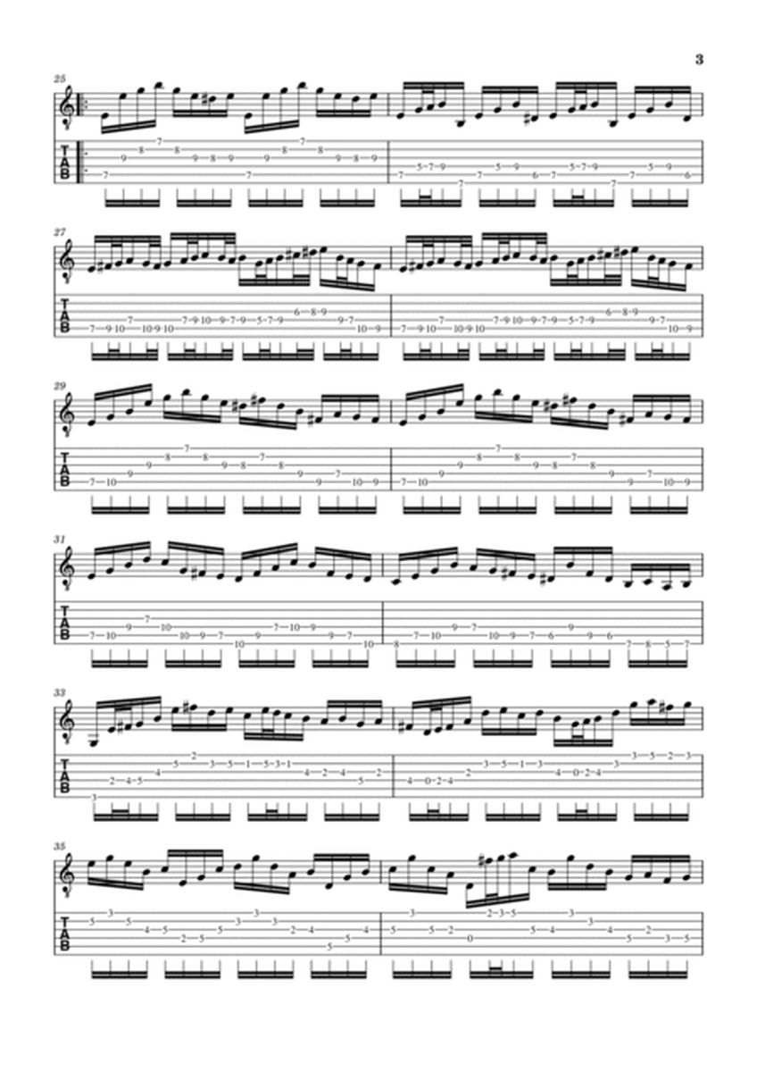 J.S. Bach: Allegro BWV 1003, from Violin sonata no. 2 in Am (Adaptation for Electric Guitar)