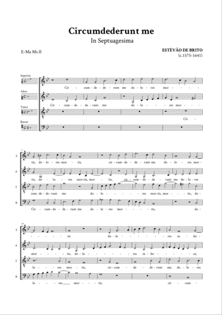 Circumdederunt me 4-Part scores gallery preview page 3
