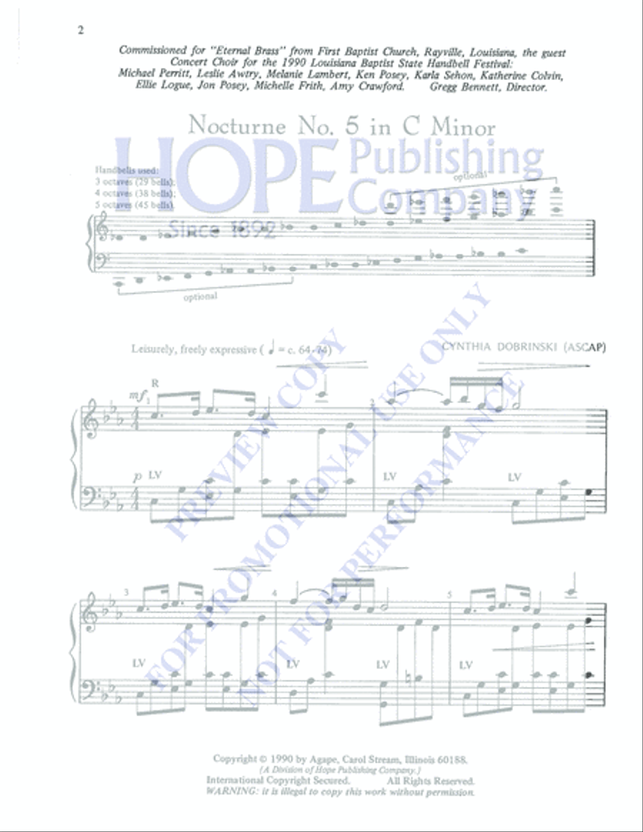 Nocturne No. 5 in C Minor 5-Octaves scores gallery preview page 2