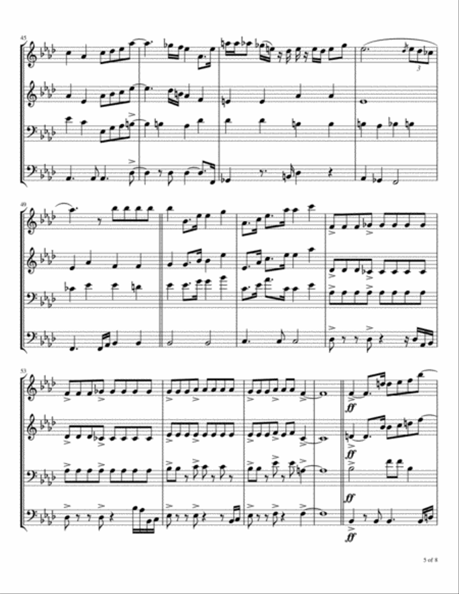 I Don't Want To Wait Anymore Brass Ensemble scores gallery preview page 6