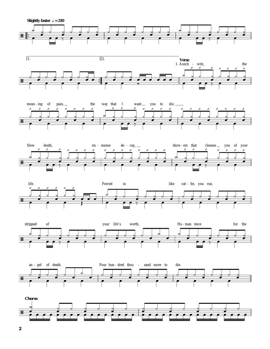 Angel Of Death Drum Set scores gallery preview page 2