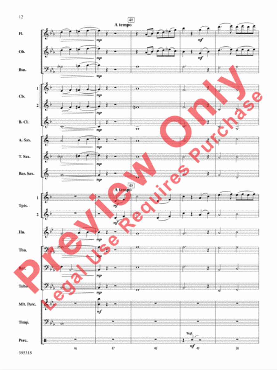 Pure Imagination (from Willy Wonka and the Chocolate Factory) Concert Band scores gallery preview page 13