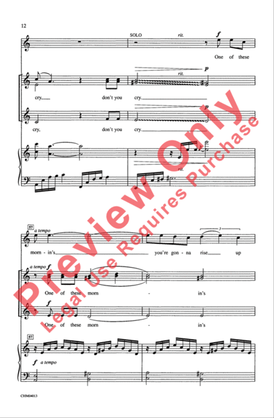 Summertime (from Porgy and Bess) Women's Choir scores gallery preview page 12