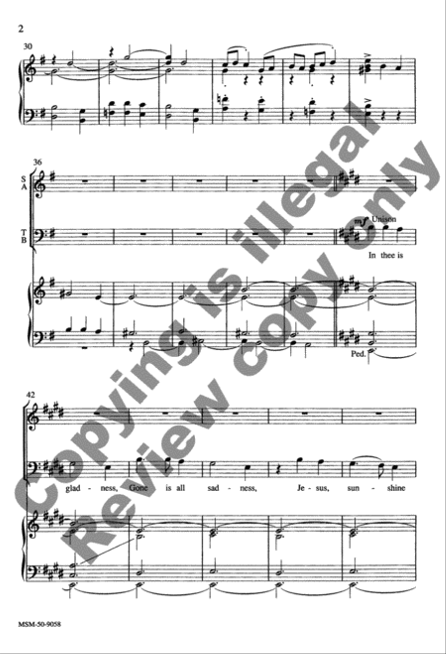 In Thee Is Gladness 4-Part scores gallery preview page 3