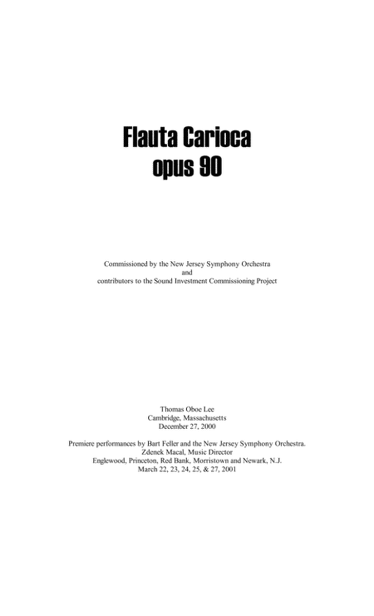 Flauta Carioca (2000) for flute and orchestra image number null