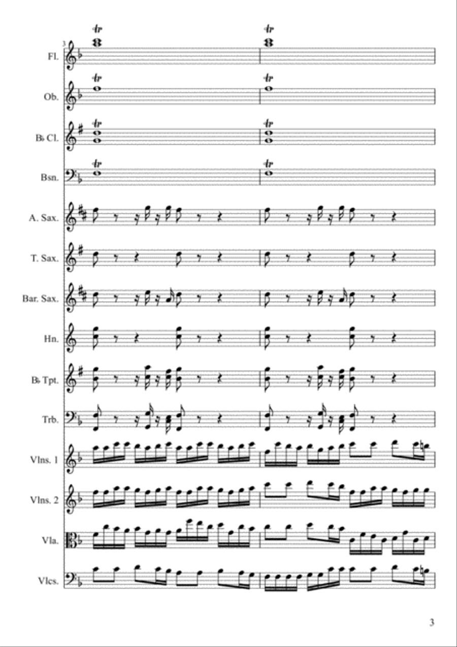 All Hail the Power of Jesus' Name, score/parts Full Orchestra scores gallery preview page 3