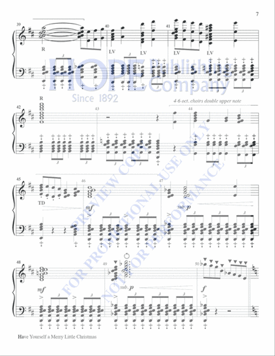 Have Yourself A Merry Little Christmas 5-Octaves scores gallery preview page 6