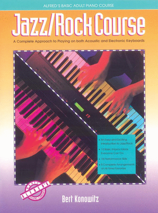 Book cover for Alfred's Basic Adult Piano Course - Jazz/Rock Course (Book)