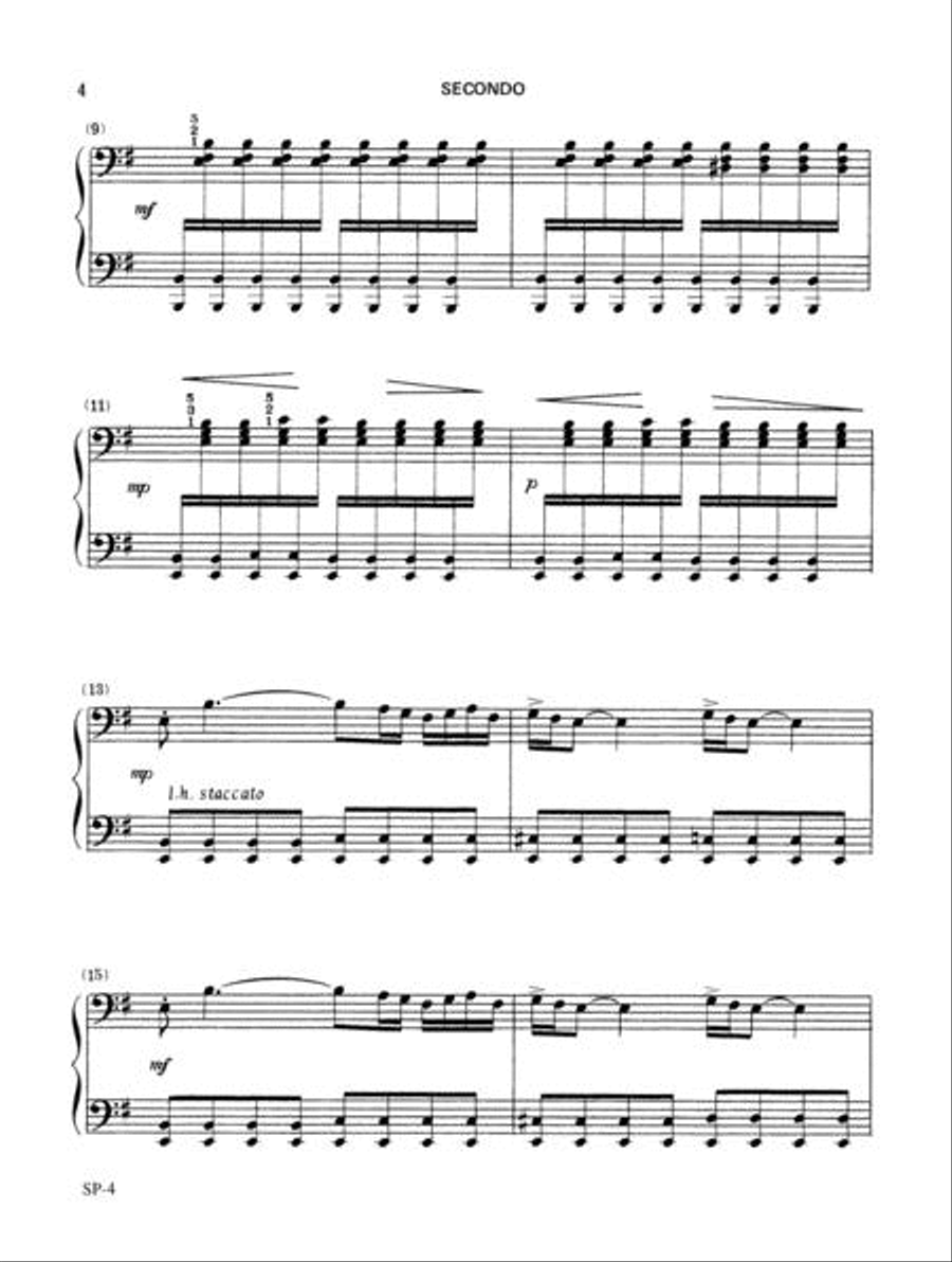 Spanish Tornado Piano Duet scores gallery preview page 4