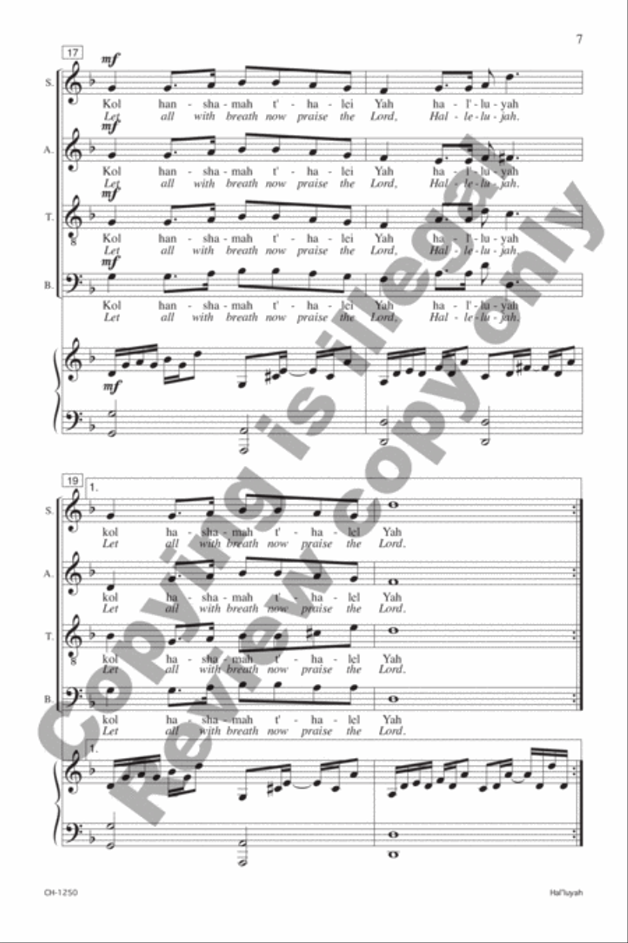 Hal'luya 4-Part scores gallery preview page 7
