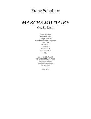 MARCHE MILITAIRE for Brass Choir