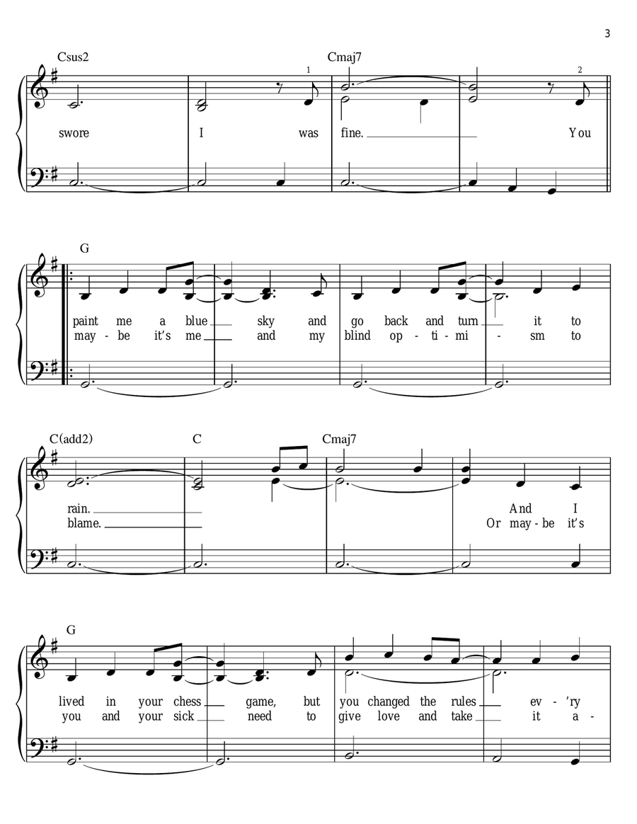 Dear John Voice scores gallery preview page 3
