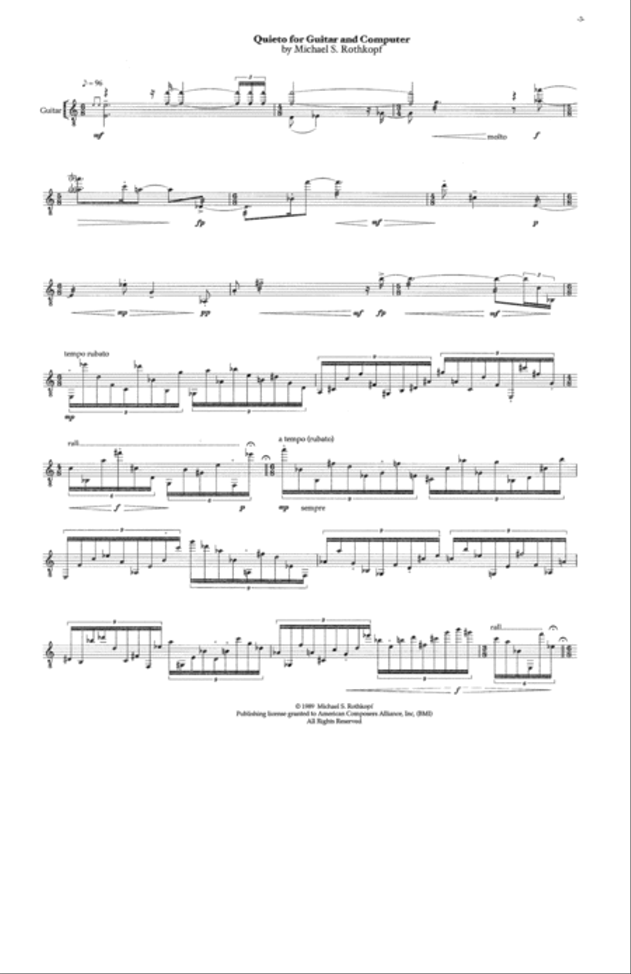 [Rothkopf] Quieto Classical Guitar scores gallery preview page 5