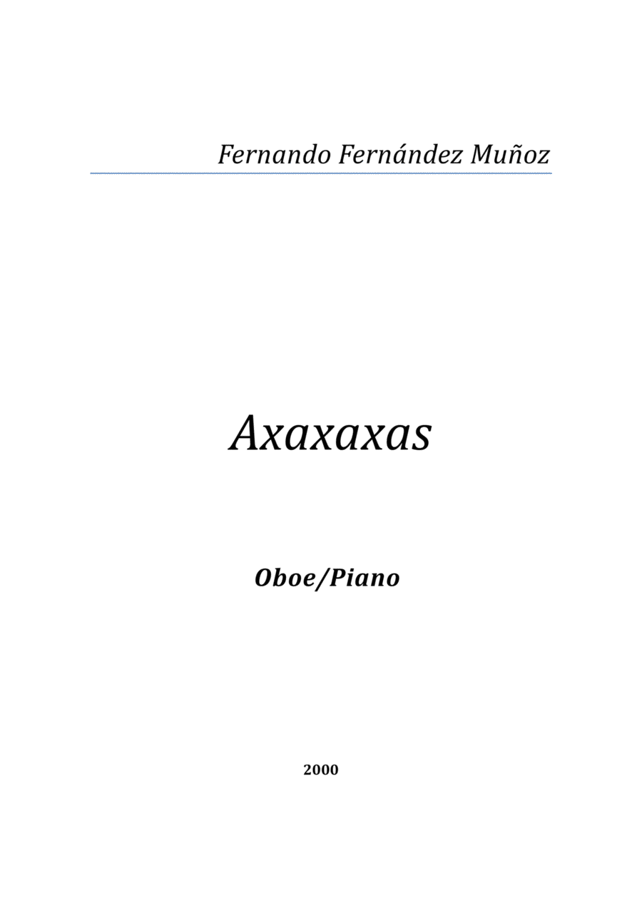 Axaxaxas Piano scores gallery preview page 1