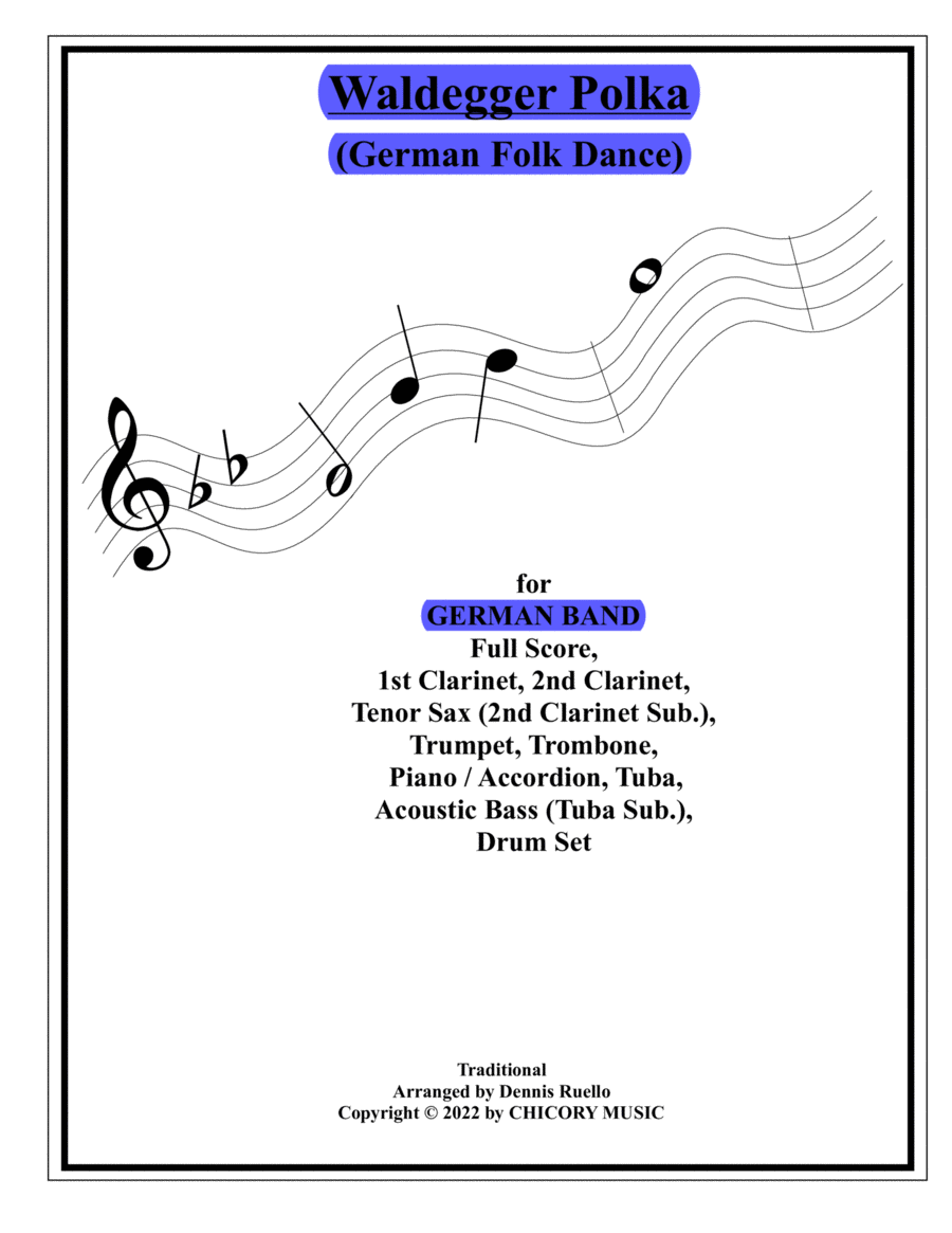 Waldegger Polka - German Band - Oktoberfest B-Flat Clarinet scores gallery preview page 1