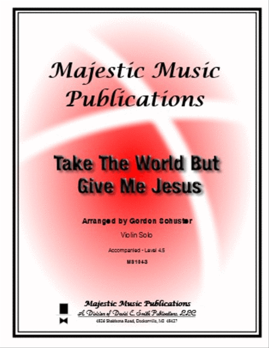 Take The World But Give Me Jesus Violin Solo scores gallery preview page 1