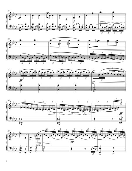 Serge Rachmaninoff 13 Prelude Op. 32 No. 6 (easy arrangement for intermediate piano) image number null