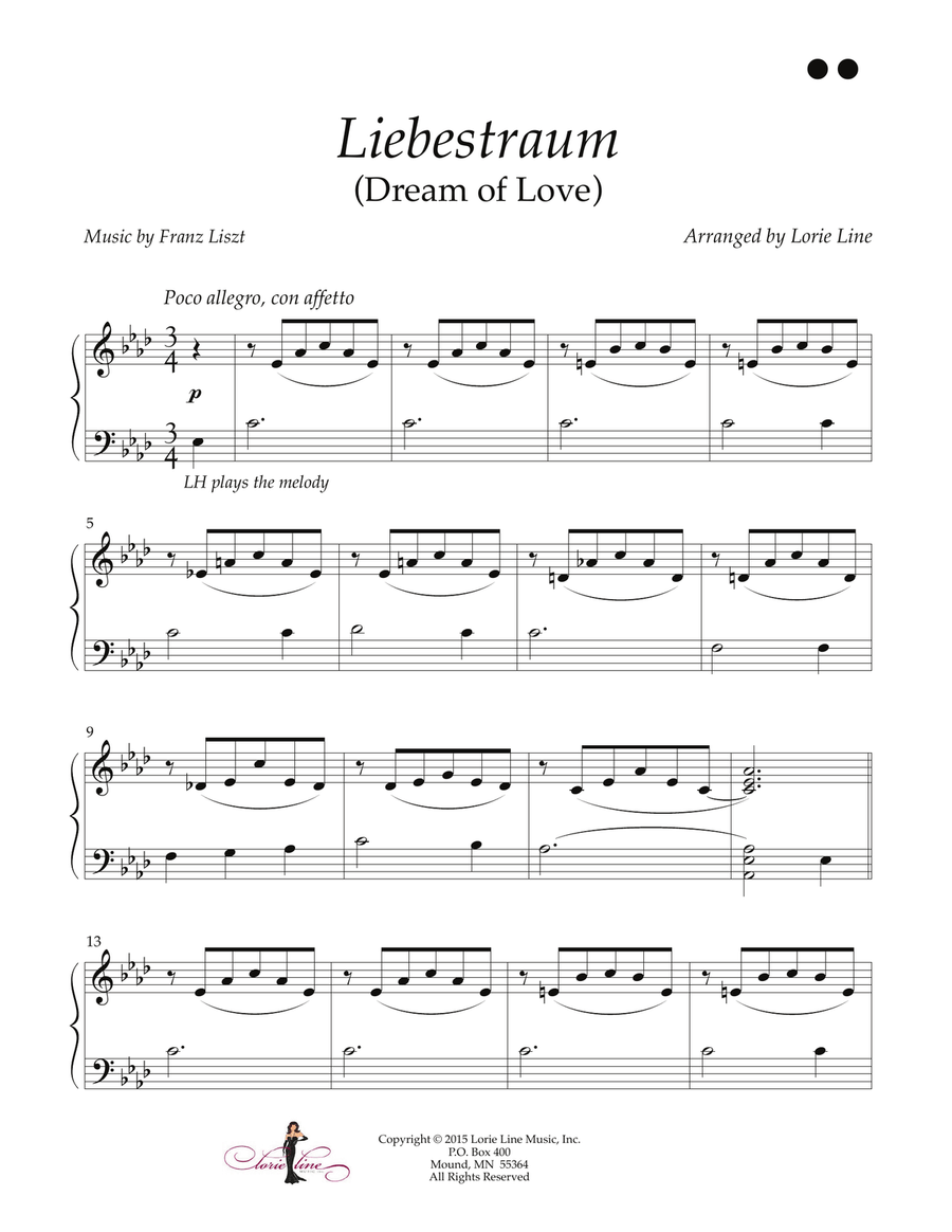 Liebestraum - EASY! Easy Piano scores gallery preview page 1