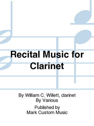 Book cover for Recital Music for Clarinet