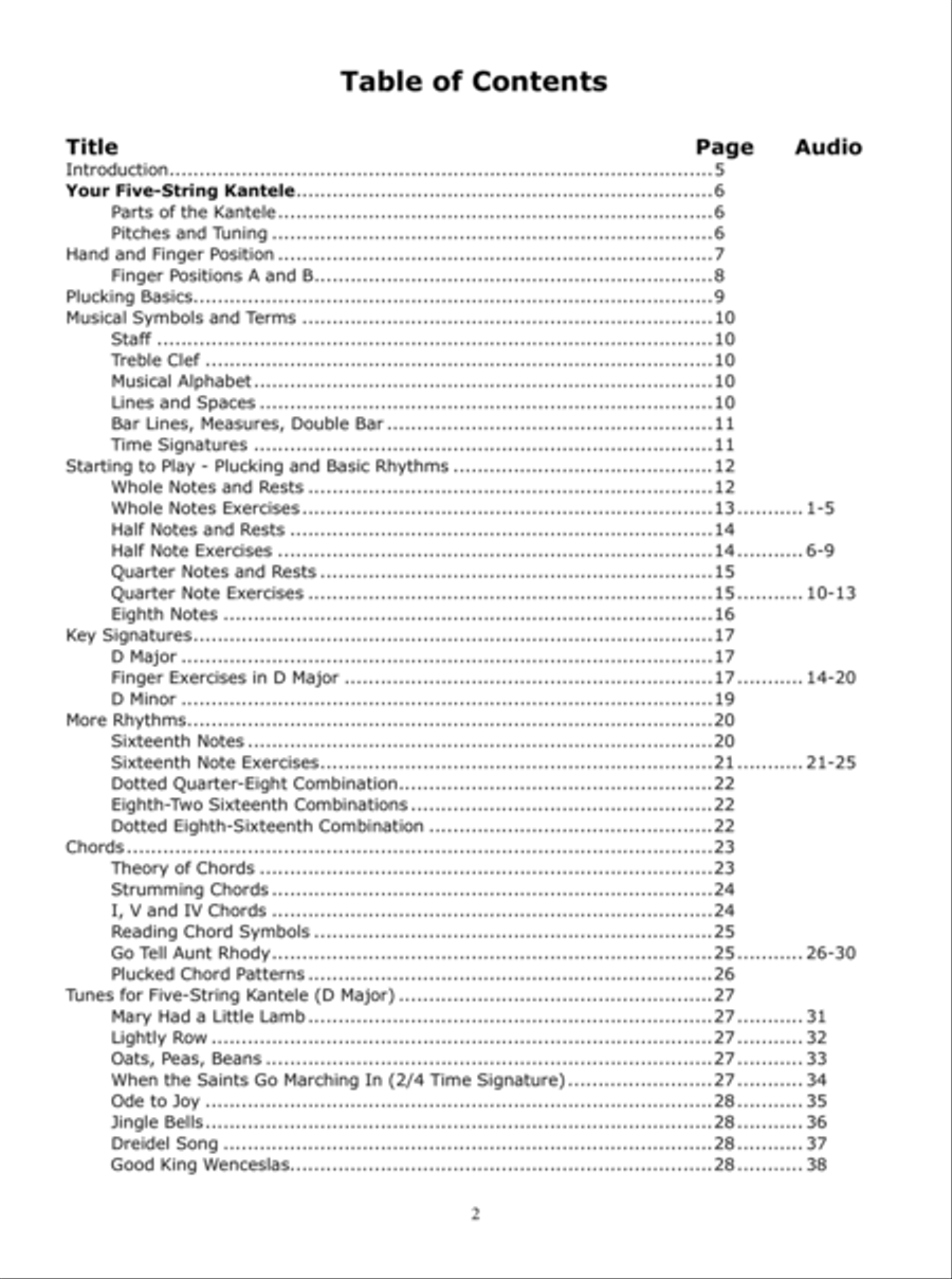 Finnish Kantele Book and Digital Audio scores gallery preview page 3