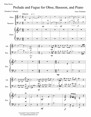 Prelude and Fugue for Oboe, Bassoon, and Piano
