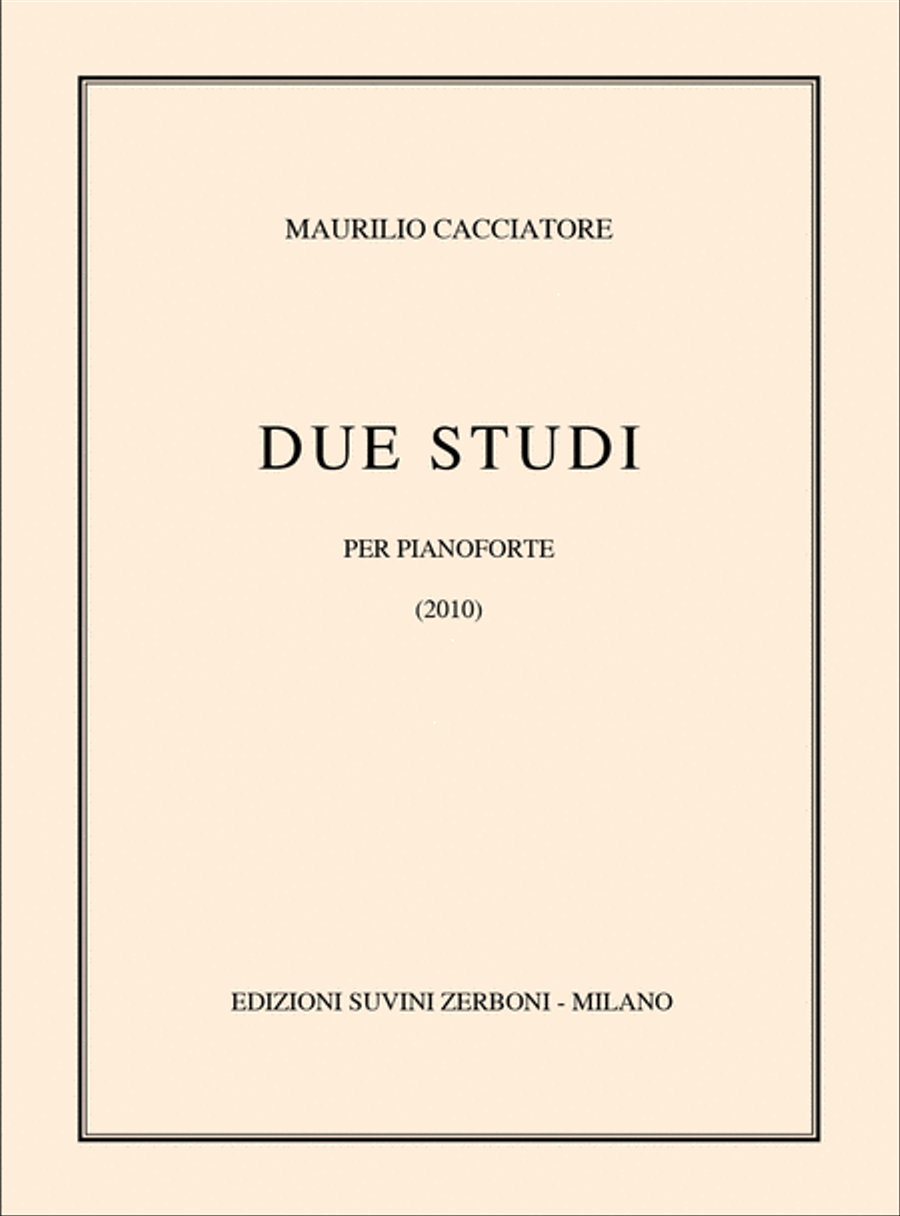 Due Studi (2010) Per Pianoforte (8) Piano Method scores gallery preview page 1