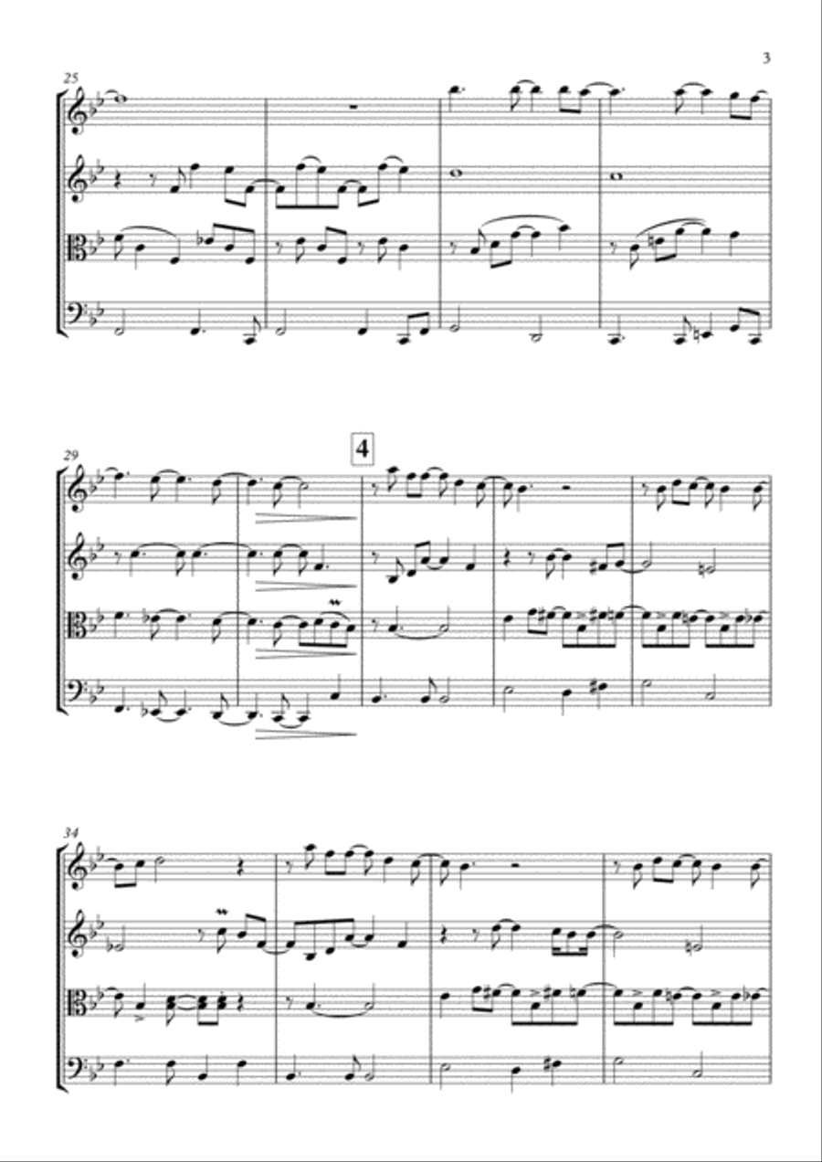 Don't Know Why Don't Know Why String Quartet scores gallery preview page 4