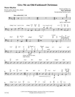 Give Me an Old-Fashioned Christmas - Master Rhythm Score (Digital Download)
