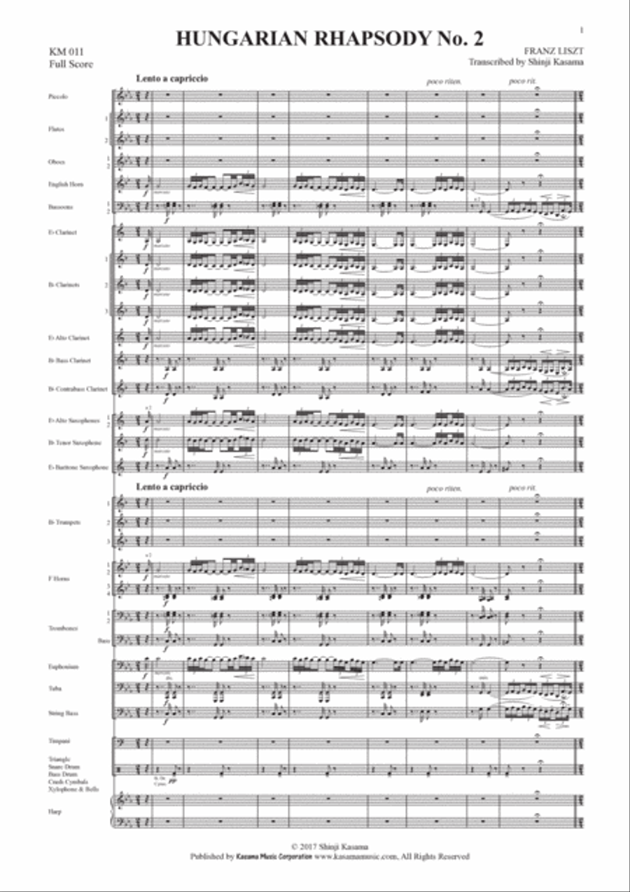 Hungarian Rhapsody No. 2 (A4) Concert Band scores gallery preview page 3