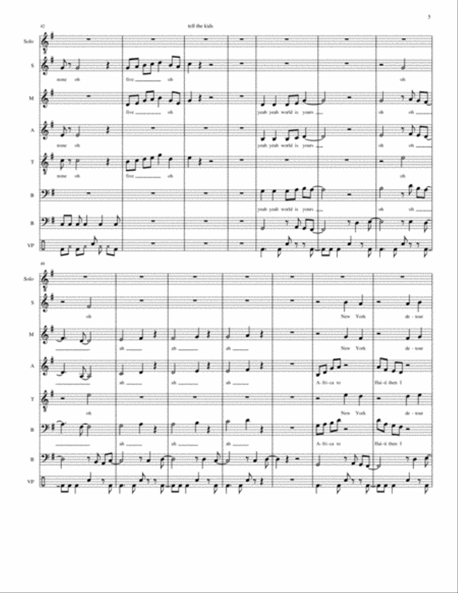 The Show Goes On 4-Part scores gallery preview page 5