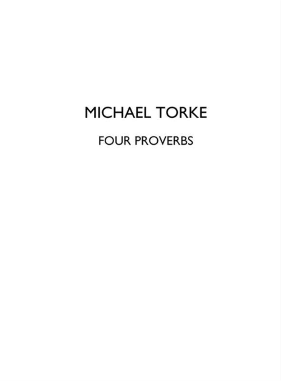 Four Proverbs (score) Orchestra scores gallery preview page 1
