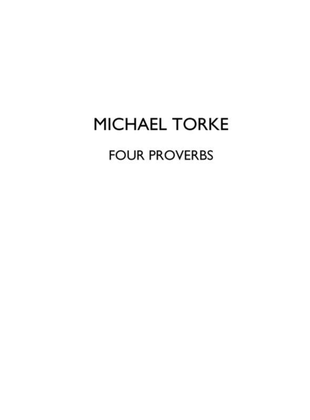 Book cover for Four Proverbs (score)