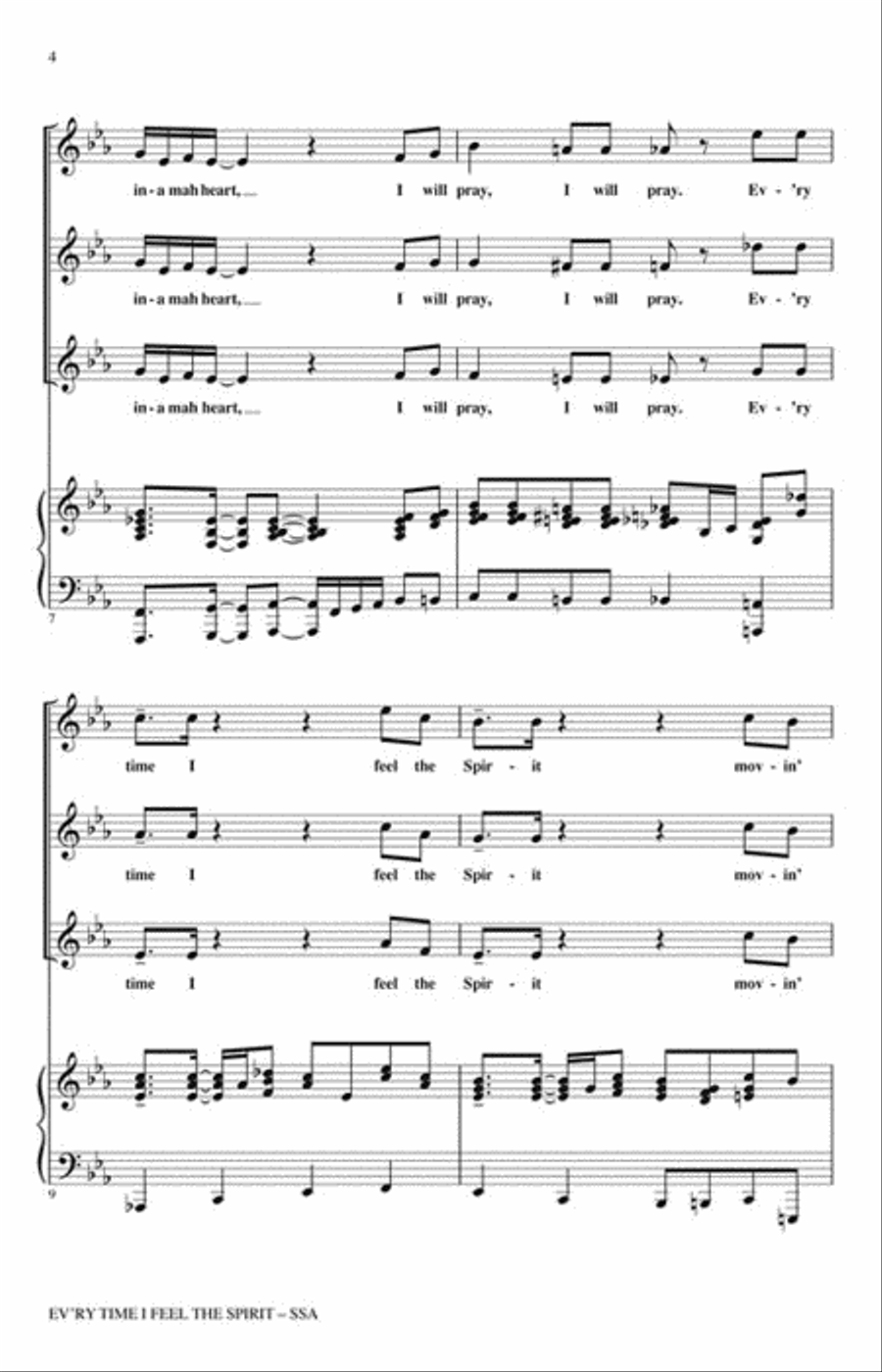 Ev'ry Time I Feel the Spirit SSA scores gallery preview page 3