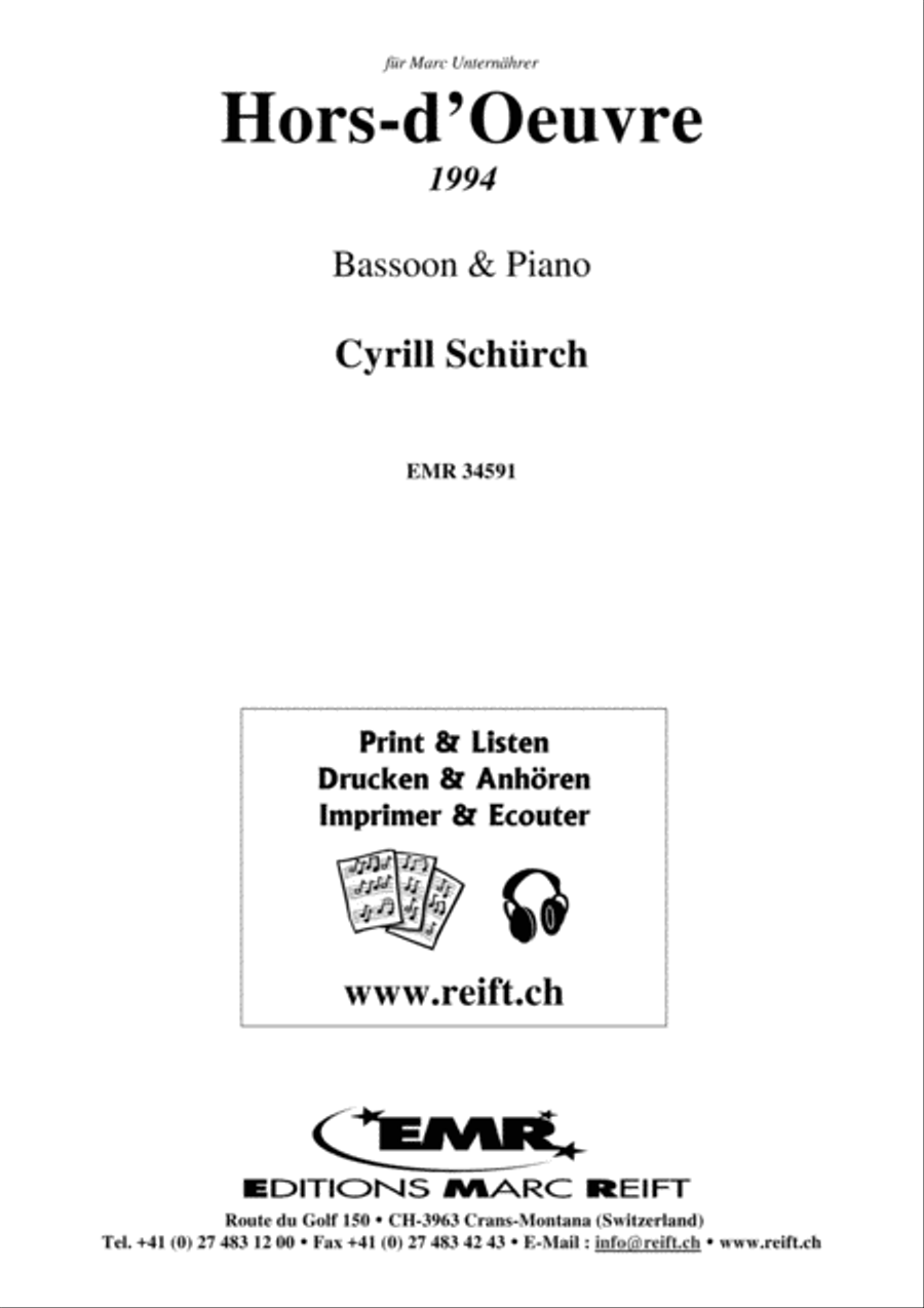 Hors-d'Oeuvre Bassoon Solo scores gallery preview page 1