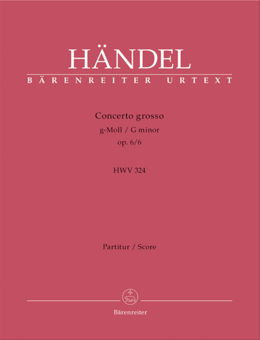 Concerto grosso g minor, Op. 6/6 HWV 324 Orchestra scores gallery preview page 1