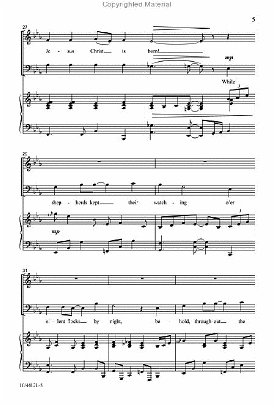 Amen! Tell It on the Mountain! 4-Part scores gallery preview page 5