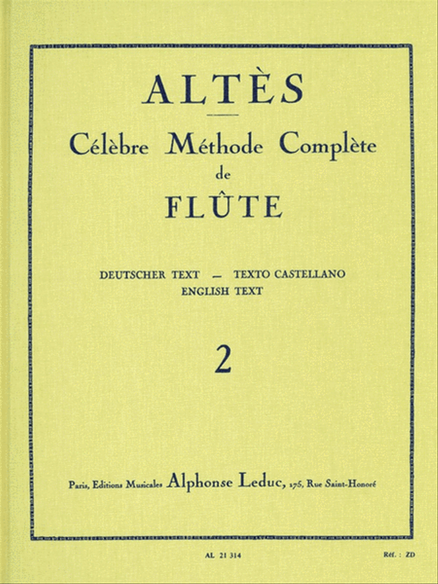 Celebre Methode Complete Volume 2 Pour Flute