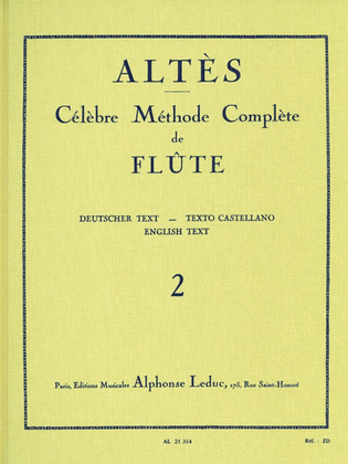 Celebre Methode Complete Volume 2 Pour Flute