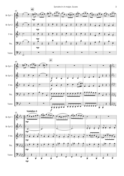 Sonate KV 331 for Brass quintet image number null
